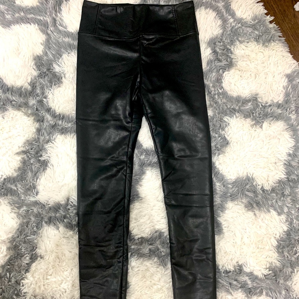 Faux leather leggings